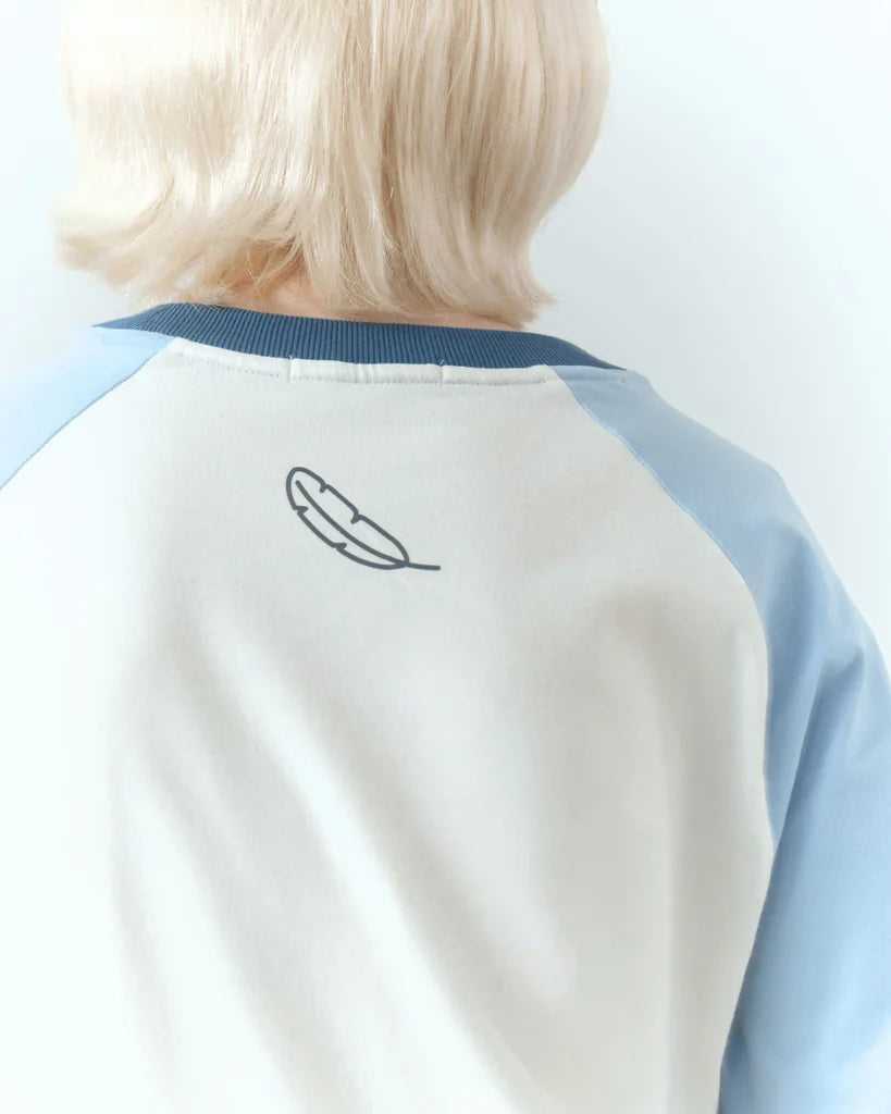 KEEP:SILENT BU OVERSIZED CROP RAGLAN TEE S