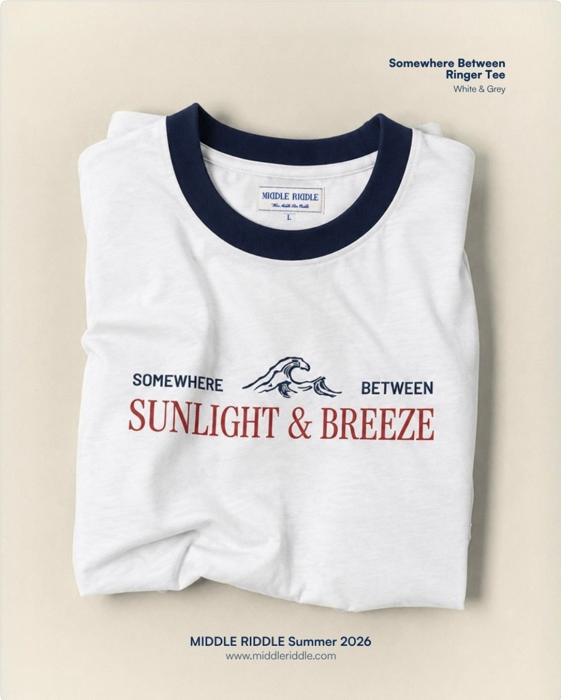 middleriddleclub Somewhere Between Ringer Tee