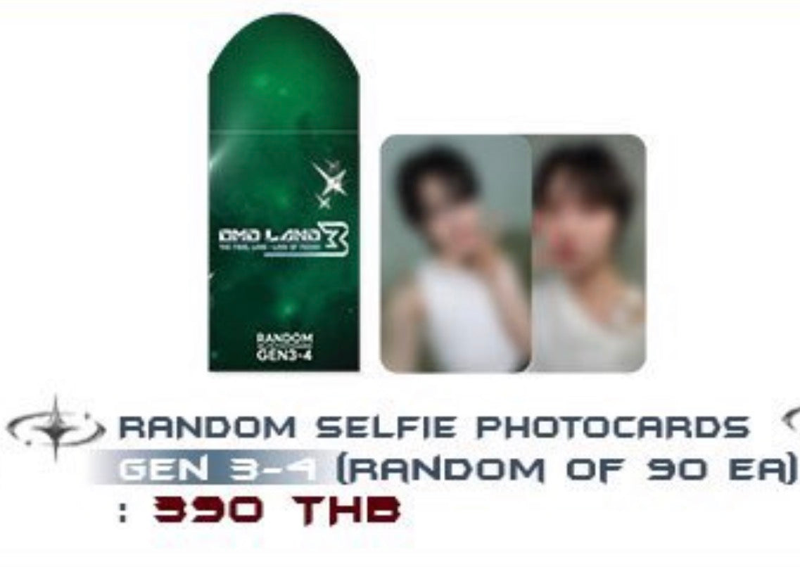 RANDOM SELFIE PHOTOCARDS GEN 3-4(RANDOM OF 90 EA)