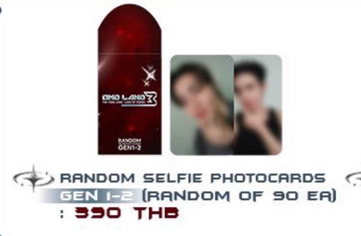 RANDOM SELFIE PHOTOCARDS GEN 1-2 (RANDOM OF 90 EA)