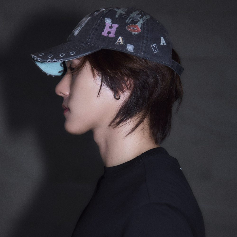 HANNAH Fake Printed Cap — Black Version