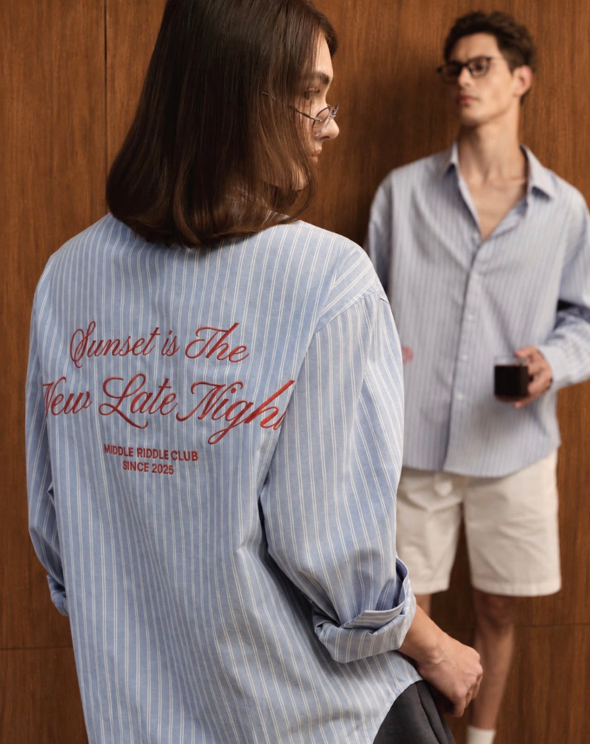 middleriddleclub Embroidered Sunset Signature Shirt
