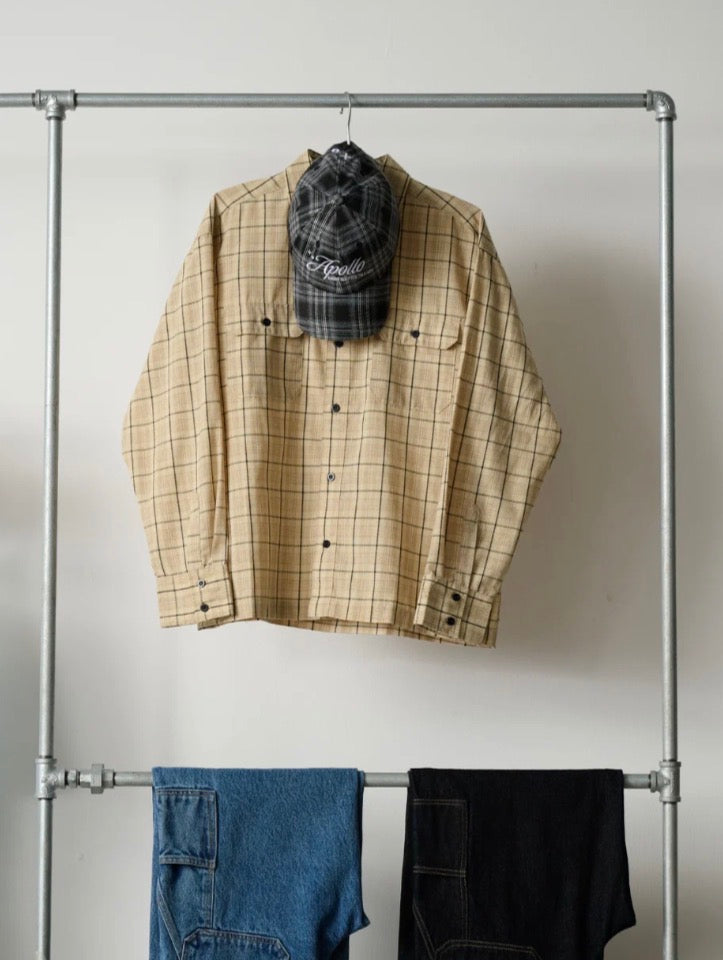 DTC-SHIRT-BEIGE PLAID