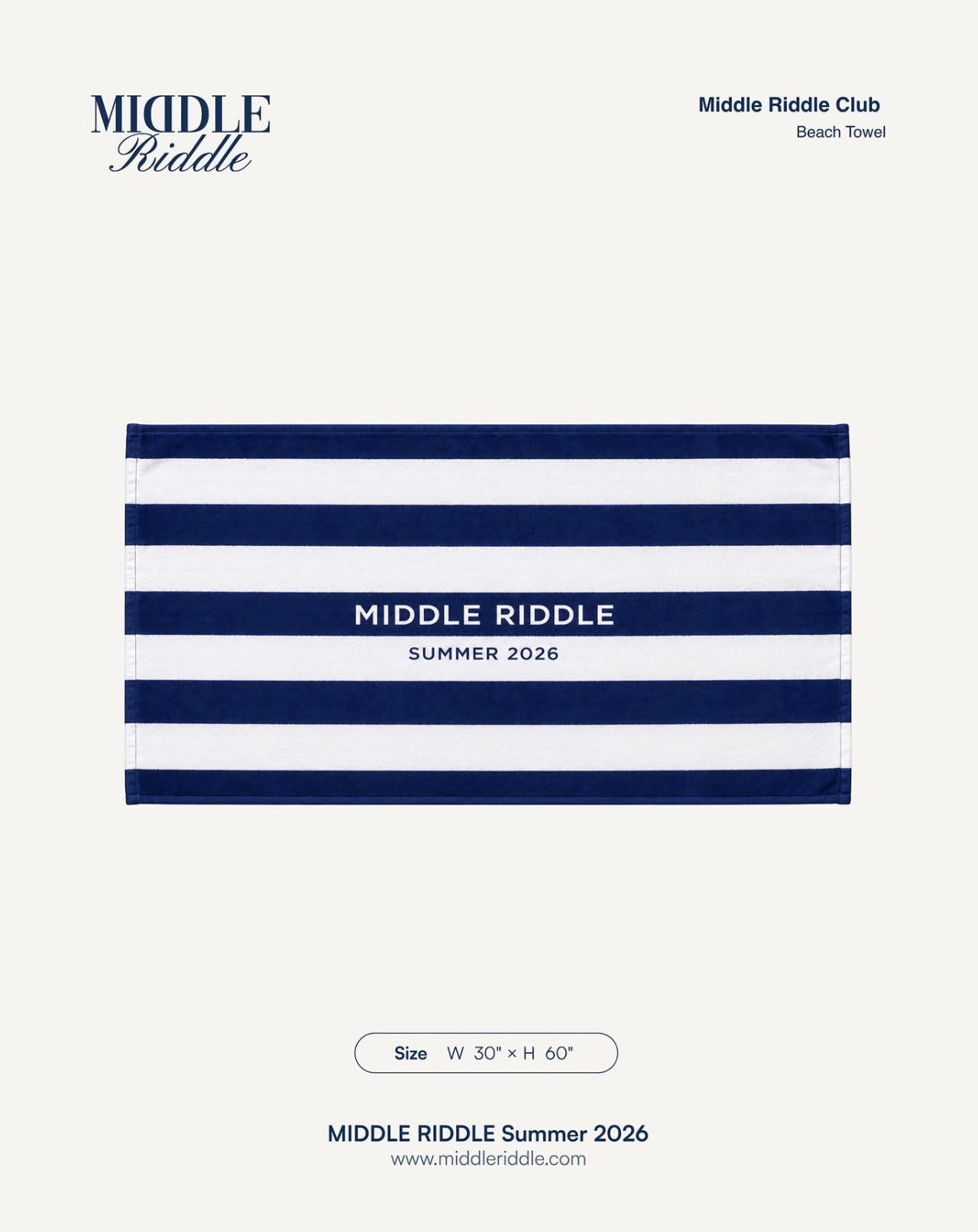 Middle Riddle Club Beach Towel