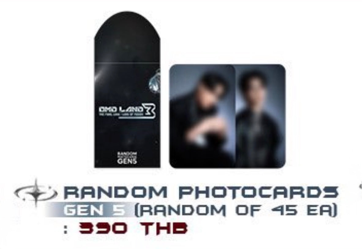 RANDOM PHOTOCARDS GEN 3-4(RANDOM OF 90 EA)