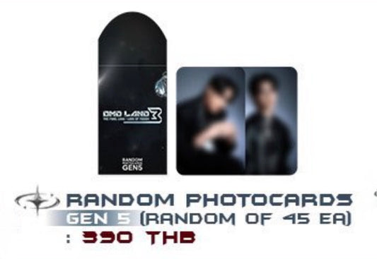 RANDOM PHOTOCARDS GEN 3-4(RANDOM OF 90 EA)