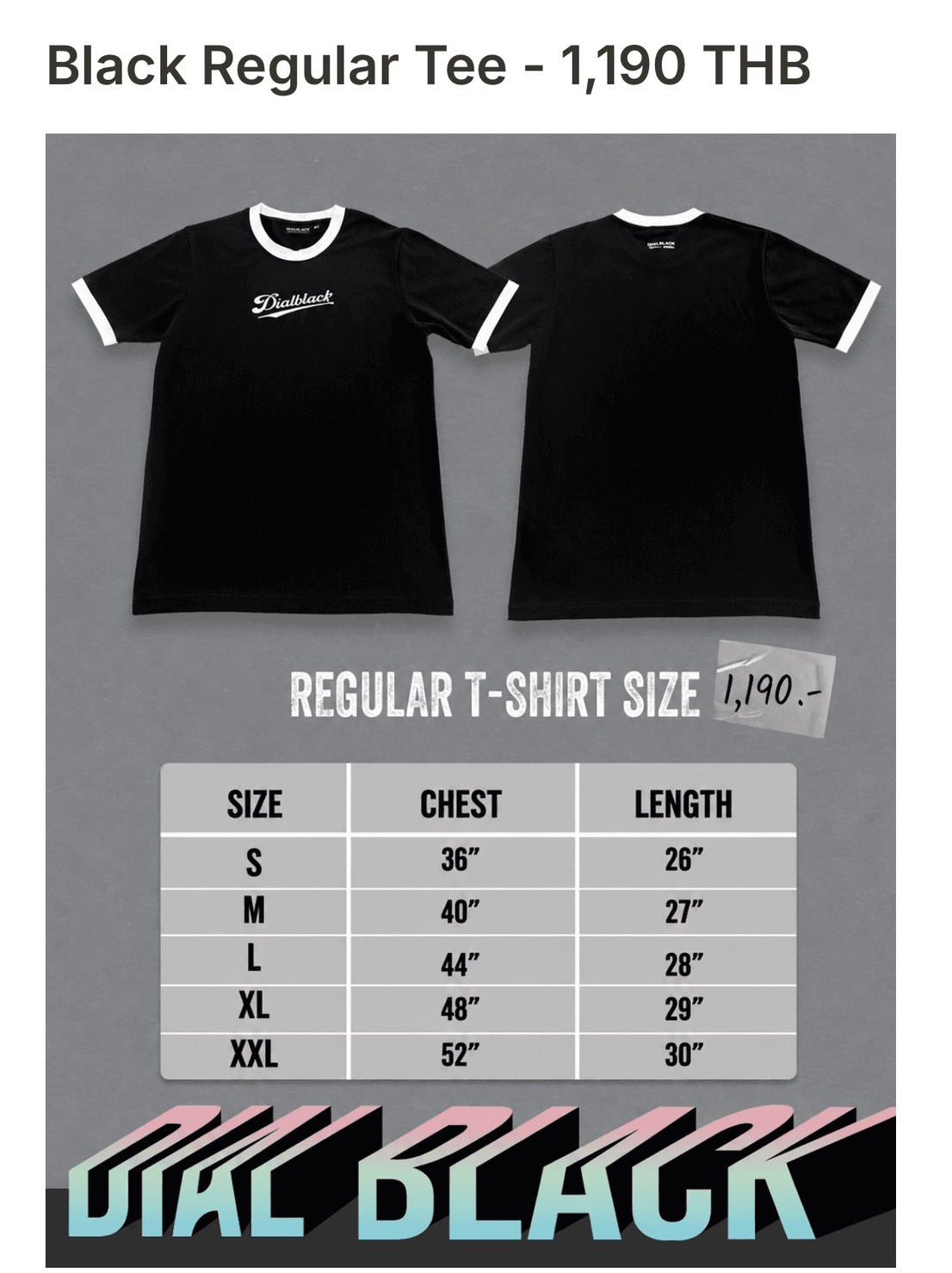 Dial Black:Black Regular Tee
