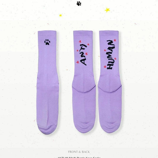 Purple Knee Socks