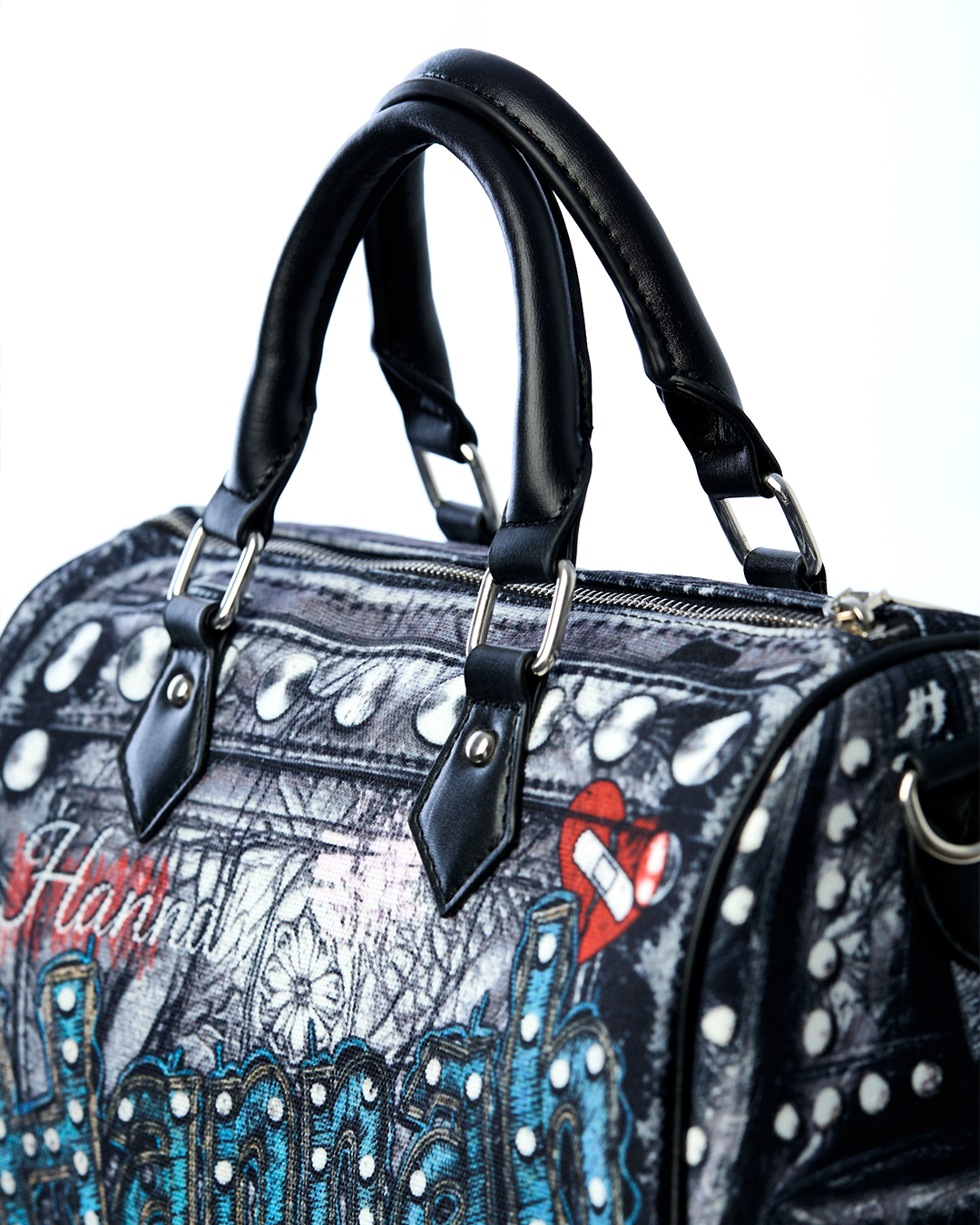 HANNAH Boston Bag Fake Printed
