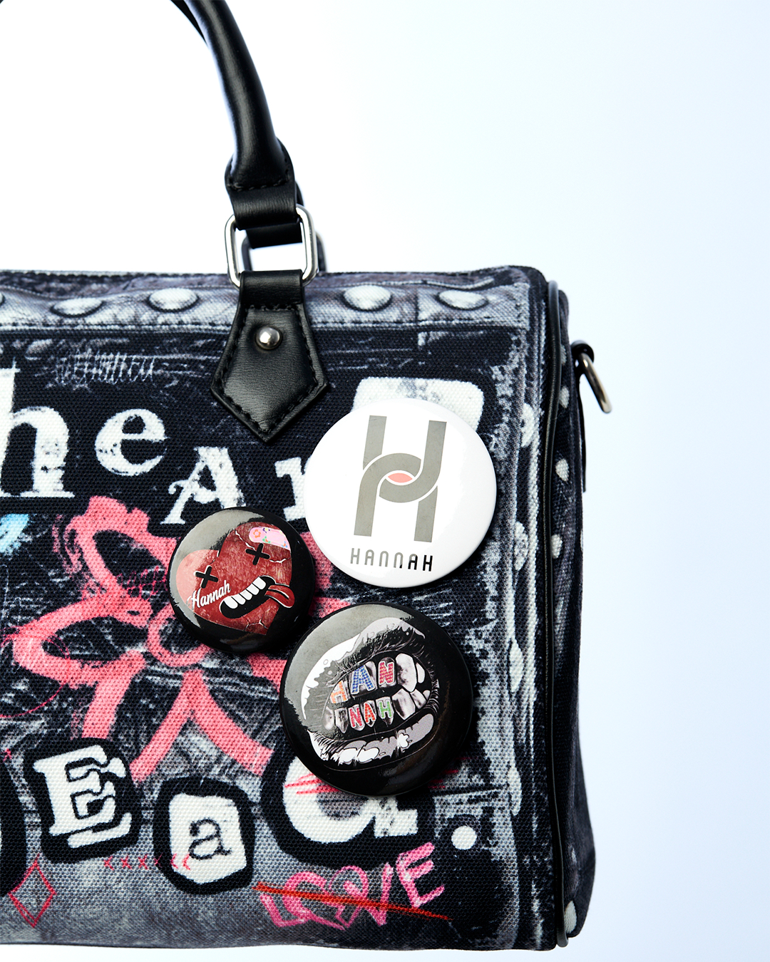 HANNAH Boston Bag Fake Printed