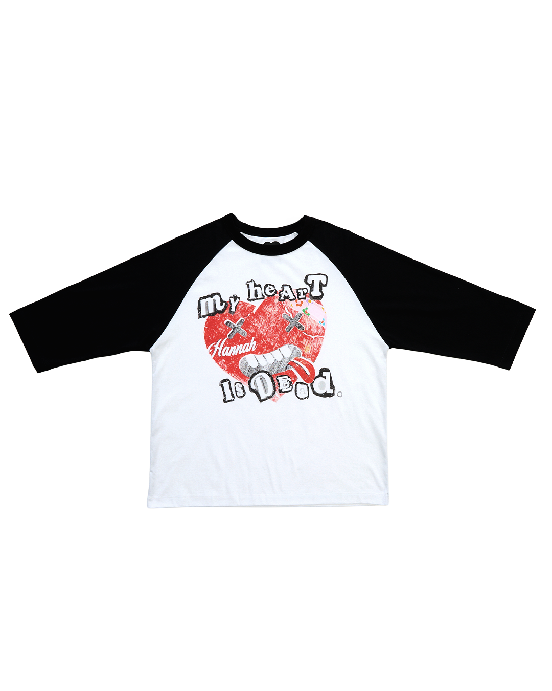 HANNAH Broken Heart 3/4 Sleeve Raglan T-Shirt