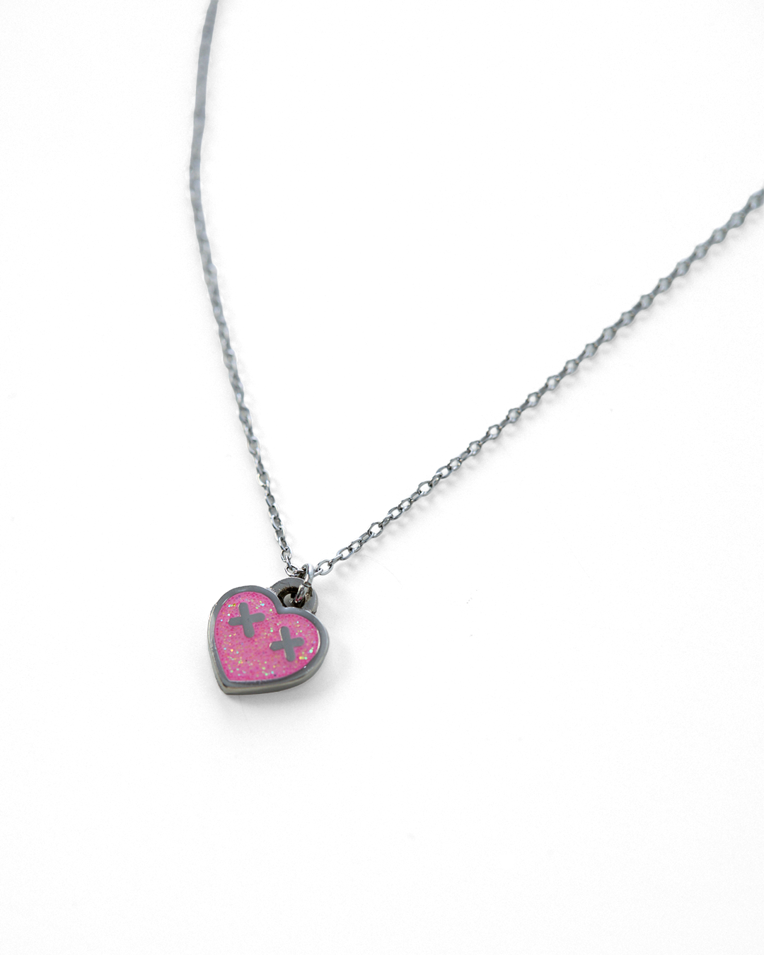 HANNAH Glittery Pink Pendant x Eyes
