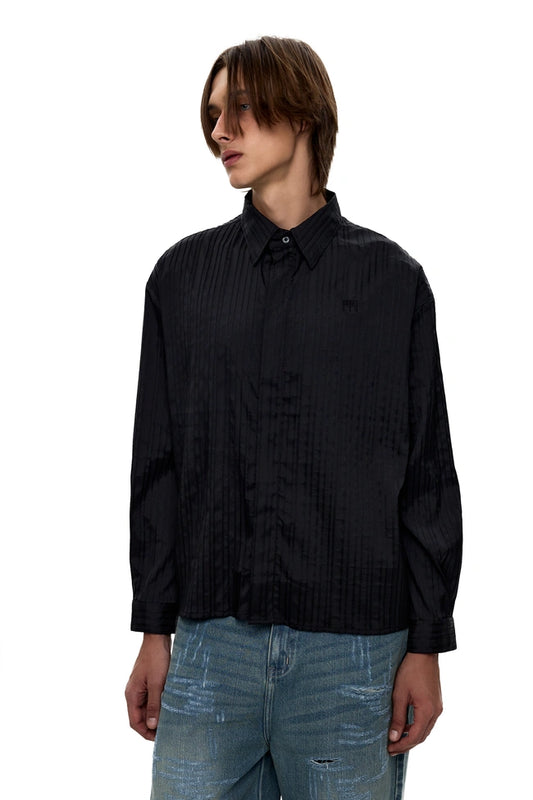 FOURTH'S PURRR BLACK STRIPE SHIRT