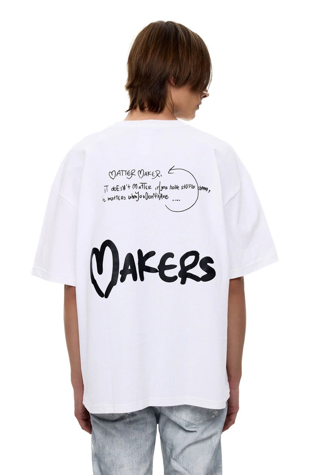 FOURTH'S MATTER MAKERS OVERSIZED TEE: WHITE 🤍