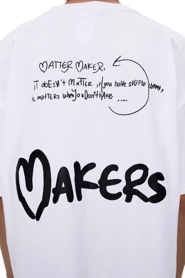 FOURTH'S MATTER MAKERS OVERSIZED TEE: WHITE 🤍