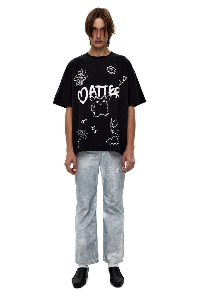 FOURTH'S MATTER MAKERS OVERSIZED TEE: BLACK 🖤