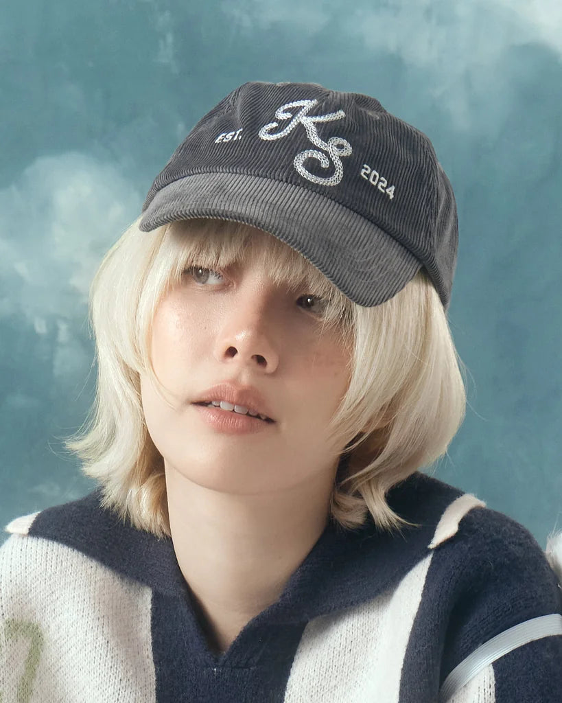 KEEP:SILENT DUST SKY BLUE CORDUROY CAP