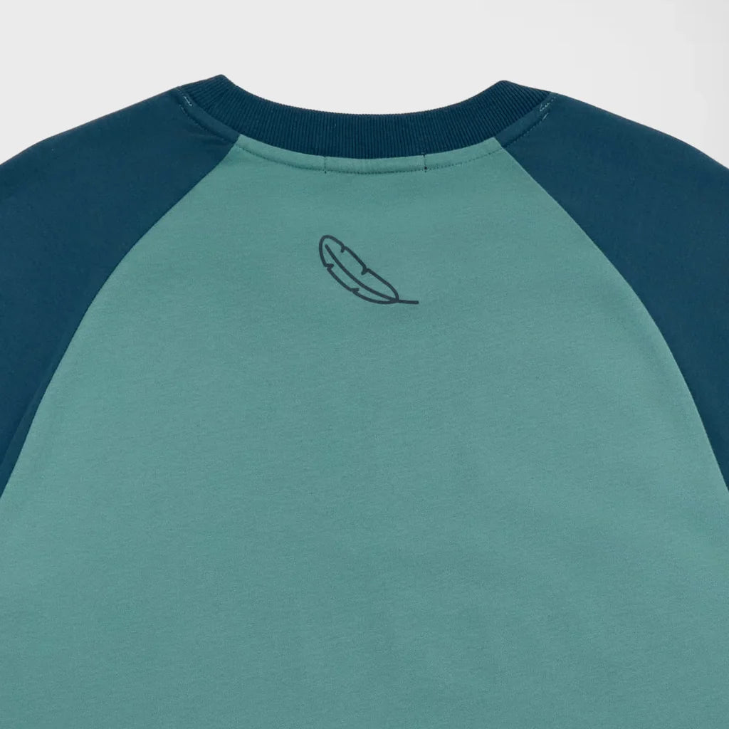 KEEP:SILENT FEATHER OVERSIZED CROP RAGLAN TEE S