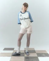 KEEP:SILENT BU OVERSIZED CROP RAGLAN TEE S