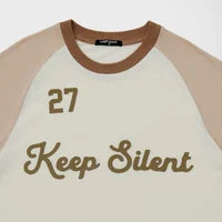 KEEP:SILENT NEST OVERSIZED CROP RAGLAN TEE S